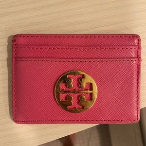 Pink card case